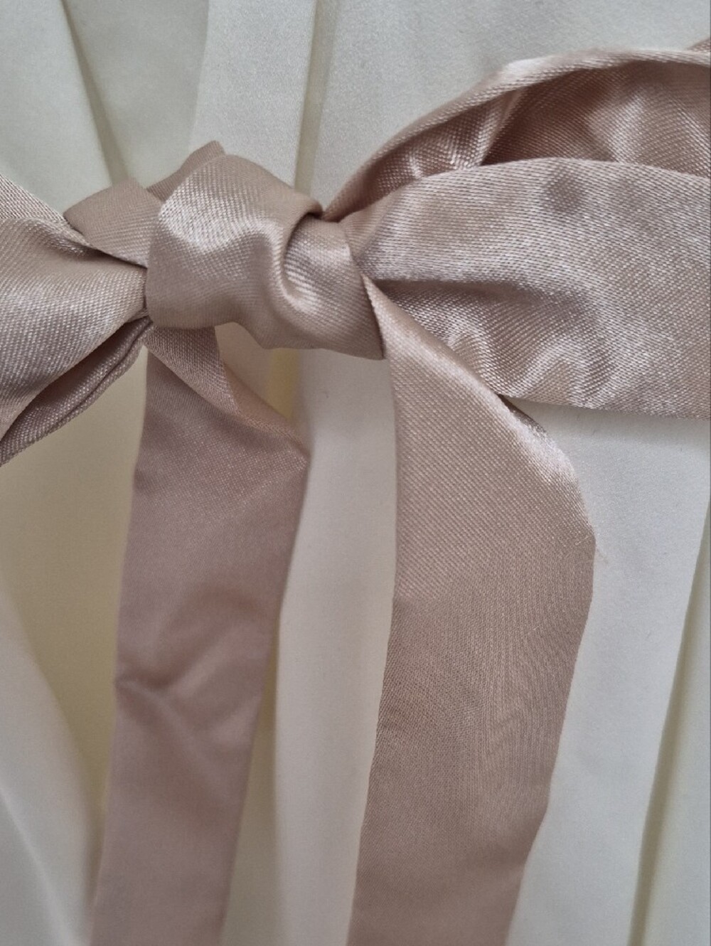 Jona Michelle Ivory Dress with Champagne Sequin Bodice and Sash - Picture 5 of 8